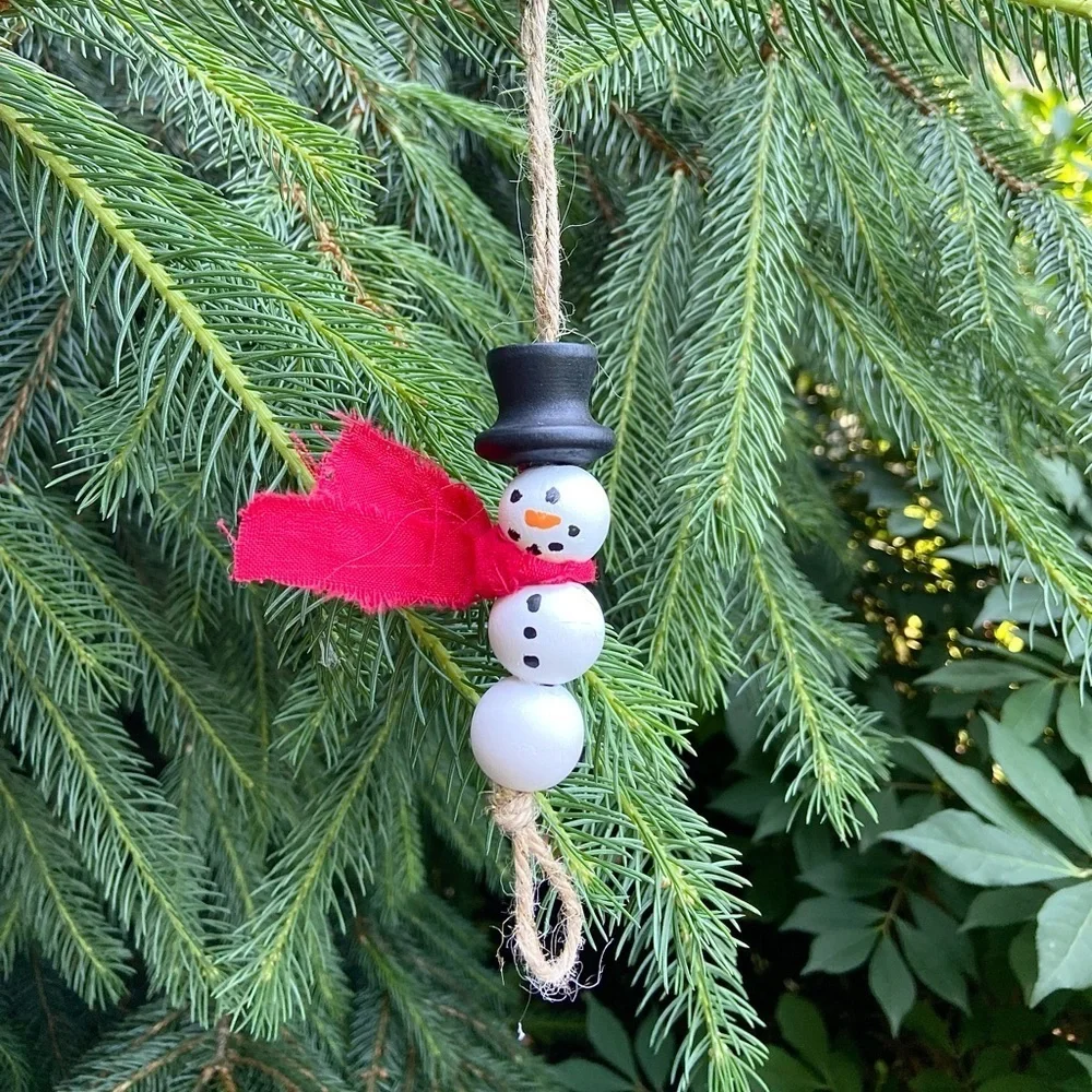 Jolly Bead Snowman Ornament